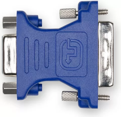 Photo de Adaptateur D2 Diffusion DVI-I mâle vers VGA femelle (D-sub DE-15) (Bleu)