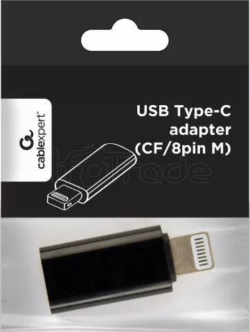 Photo de Adaptateur Gembird USB-C vers Lightning (Noir)