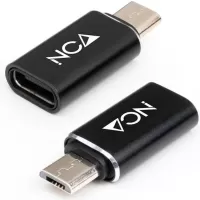 Photo de Adaptateur Nanocable  Micro USB vers USB-C (Noir)