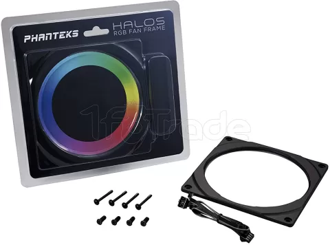 Photo de Adaptateur ventilateur RGB Phanteks Halos Frame 14cm (Noir)