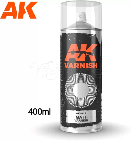 Photo de Ak Interactive Bombe sous-couche - Aérosol Matt Varnish (400mL) (2 Buses incluses)