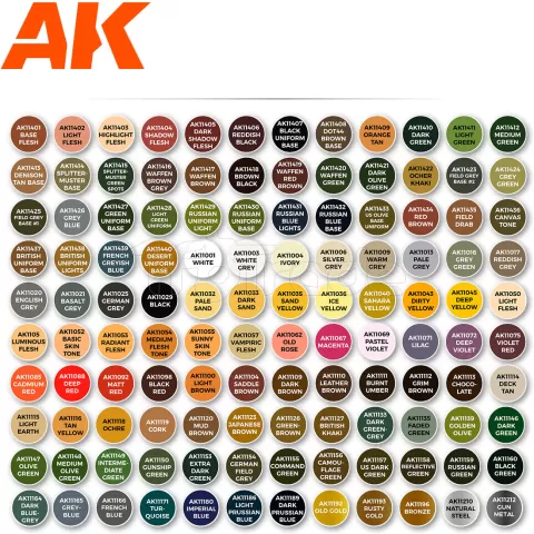 Photo de Ak Interactive Coffret de Peinture - 120 Couleurs pour Figurines