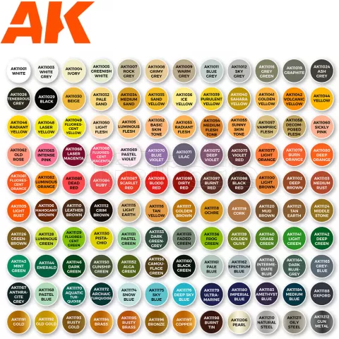 Photo de Ak Interactive Coffret de Peinture - 120 Couleurs pour Wargame, Fantasy & Sci-Fi