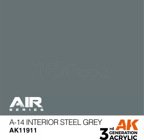 Photo de Ak Interactive  Pot de Peinture - A-14 Interior Steel Grey