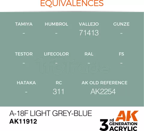 Photo de Ak Interactive  Pot de Peinture - A-18F Light Grey-Blue