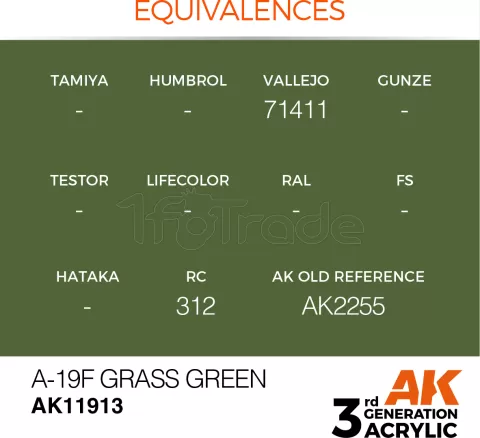 Photo de Ak Interactive  Pot de Peinture - A-19F Grass Green