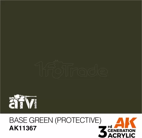 Photo de Ak Interactive  Pot de Peinture - Base Green (Protective) (17 ml)