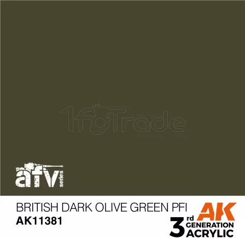 Photo de Ak Interactive  Pot de Peinture - British Dark Olive Green Pfi (17 ml)