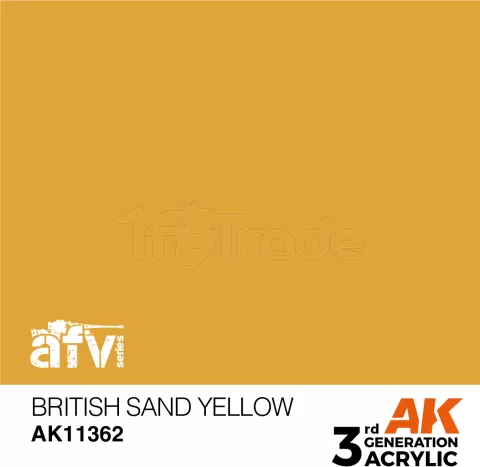 Photo de Ak Interactive  Pot de Peinture - British Sand Yellow (17 ml)