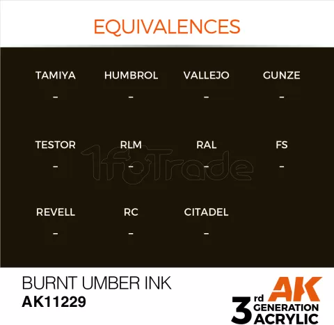 Photo de Ak Interactive  Pot de Peinture - Burnt Umber Ink 17 Ml