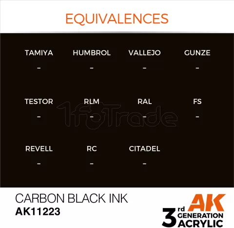 Photo de Ak Interactive  Pot de Peinture - Carbon Black Ink (17 ml)