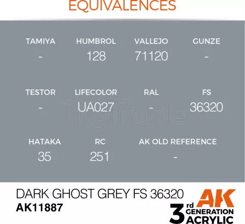 Photo de Ak Interactive  Pot de Peinture - Dark Ghost Grey Fs 36320