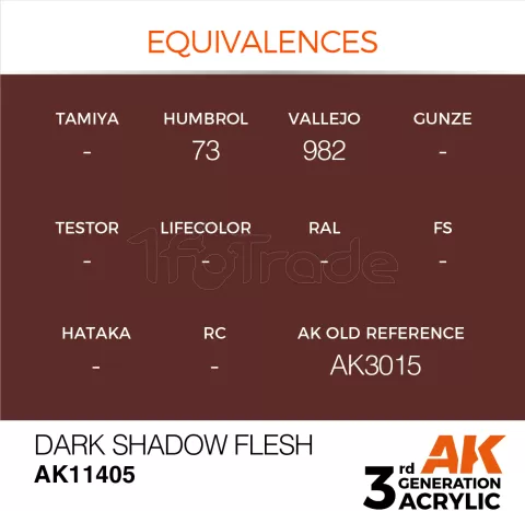 Photo de Ak Interactive  Pot de Peinture - Dark Shadow Flesh (17 ml)