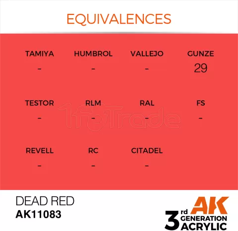 Photo de Ak Interactive  Pot de Peinture - Dead RED (17 ml)