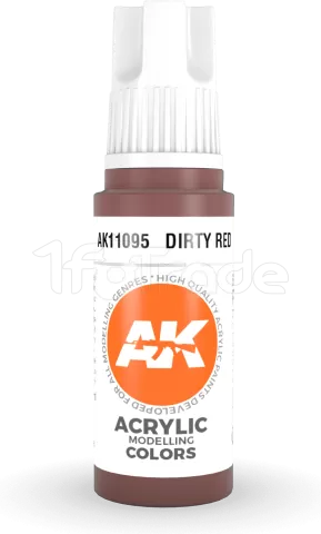 Photo de Ak Interactive  Pot de Peinture - Dirty Red (17 ml)