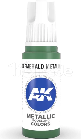 Photo de Ak Interactive  Pot de Peinture - Emerald Metallic Green (17 ml)