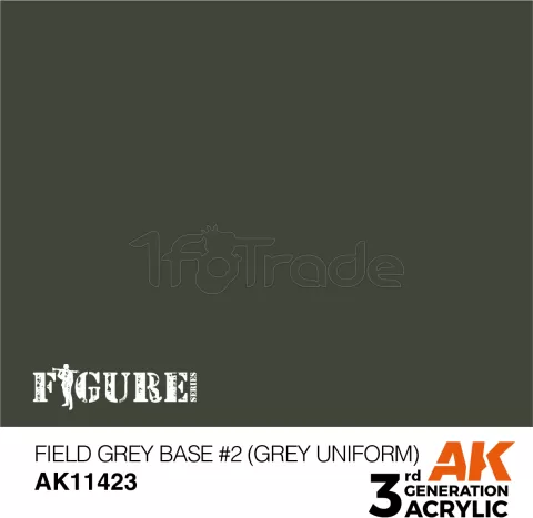 Photo de Ak Interactive  Pot de Peinture - Field Grey Base #2 (Grey Uniform) (17 ml)