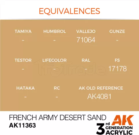 Photo de Ak Interactive  Pot de Peinture - French Army Desert Sand (17 ml)