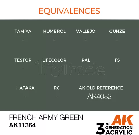 Photo de Ak Interactive  Pot de Peinture - French Army Green (17 ml)