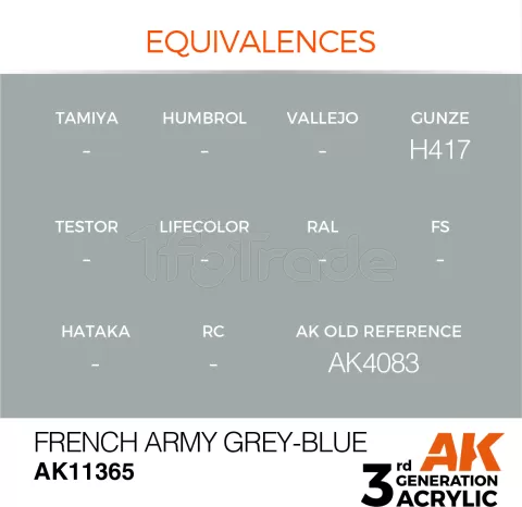 Photo de Ak Interactive  Pot de Peinture - French Army Grey-Blue (17 ml)