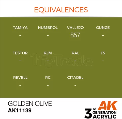 Photo de Ak Interactive  Pot de Peinture - Golden Olive (17 ml)