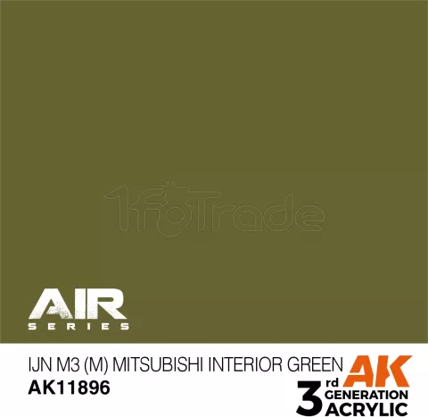 Photo de Ak Interactive  Pot de Peinture - Ijn M3 (M) Mitsubishi Interior Green