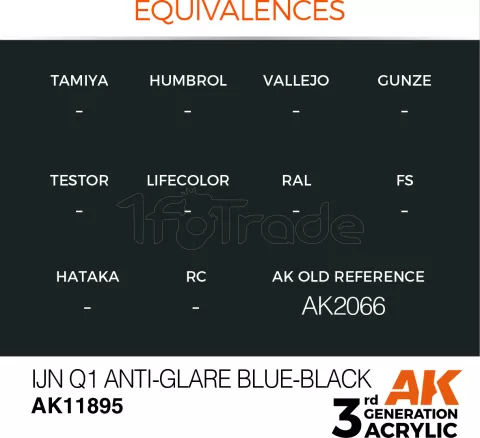 Photo de Ak Interactive  Pot de Peinture - Ijn Q1 Anti-Glare Blue-Black