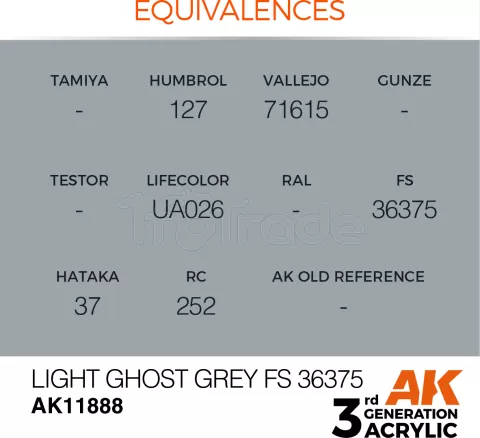 Photo de Ak Interactive  Pot de Peinture - Light Ghost Grey Fs 36375