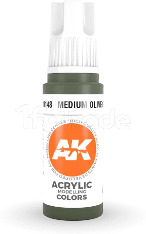 Photo de Ak Interactive  Pot de Peinture - Medium Olive Green (17 ml)