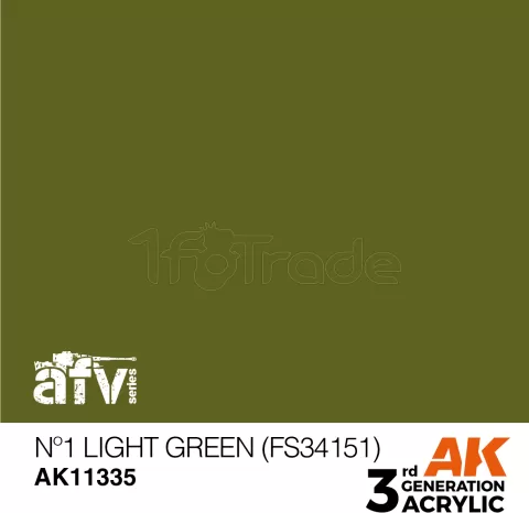 Photo de Ak Interactive  Pot de Peinture - Nº1 Light Green (Fs34151) (17 ml)