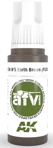 Photo de Ak Interactive  Pot de Peinture - Nº5 Earth Brown (Fs30099) (17 ml)