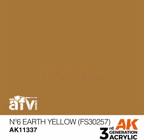 Photo de Ak Interactive  Pot de Peinture - Nº6 Earth Yellow (Fs30257) (17 ml)