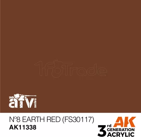 Photo de Ak Interactive  Pot de Peinture - Nº8 Earth Red (Fs30117) (17 ml)