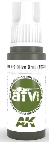 Photo de Ak Interactive  Pot de Peinture - Nº9 Olive Drab (Fs33070) (17 ml)