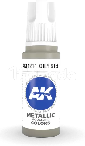 Photo de Ak Interactive  Pot de Peinture - Oily Steel (17 ml)