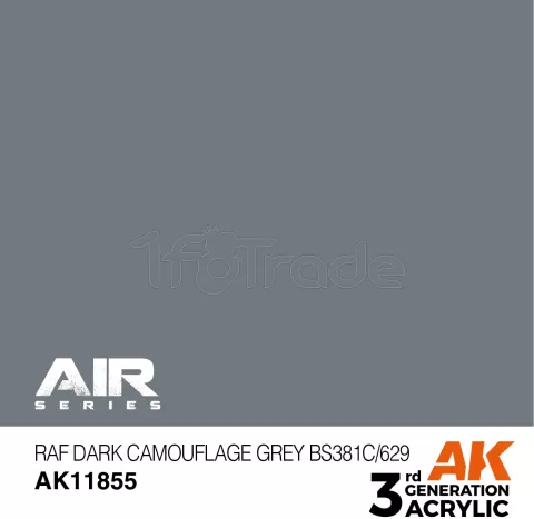 Photo de Ak Interactive  Pot de Peinture - Raf Dark Camouflage Grey Bs381C/629