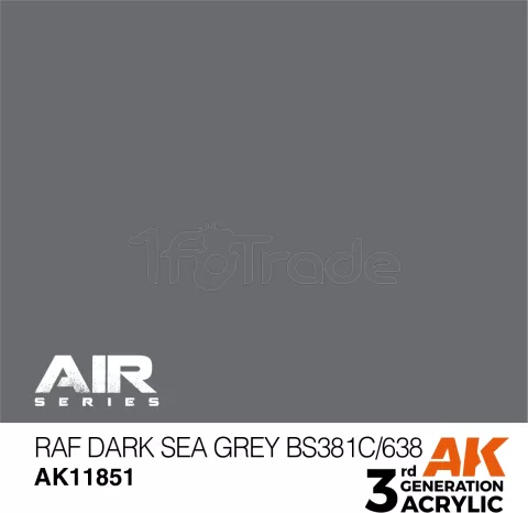 Photo de Ak Interactive  Pot de Peinture - Raf Dark Sea Grey Bs381C/638