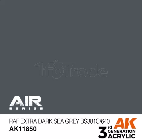 Photo de Ak Interactive  Pot de Peinture - Raf Extra Dark Sea Grey Bs381C/640