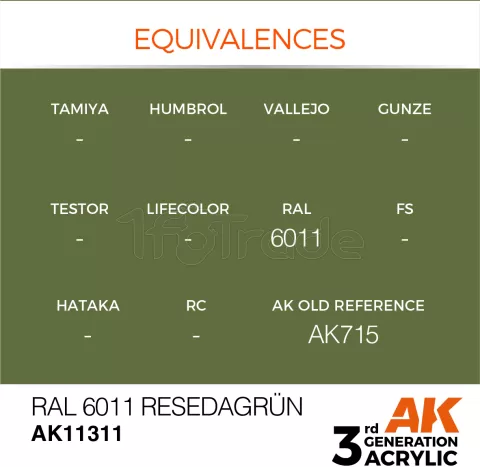 Photo de Ak Interactive  Pot de Peinture - Ral 6011 Resedagrün (17 ml)