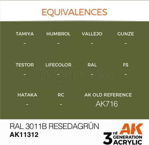 Photo de Ak Interactive  Pot de Peinture - Ral 6011B Resedagrün (17 ml)