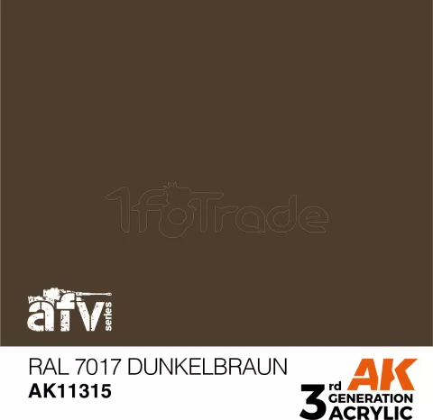 Photo de Ak Interactive  Pot de Peinture - Ral 7017 Dunkelbraun (17 ml)