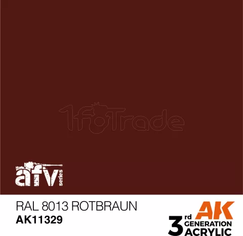 Photo de Ak Interactive  Pot de Peinture - Ral 8013 Rotbraun (17 ml)