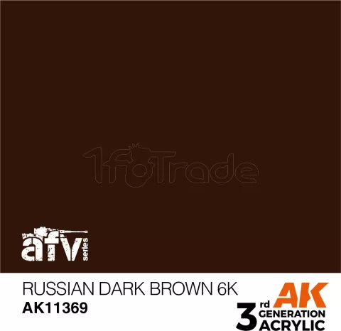 Photo de Ak Interactive  Pot de Peinture - Russian Dark Brown 6K (17 ml)