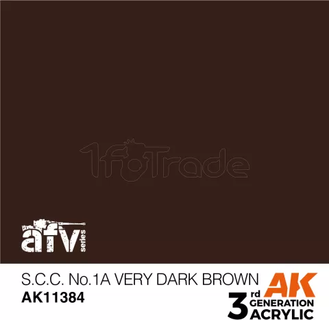 Photo de Ak Interactive  Pot de Peinture - S.C.C. No.1A Very Dark Brown (17 ml)