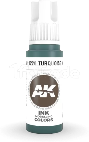 Photo de Ak Interactive  Pot de Peinture - Turquoise Ink (17 ml)