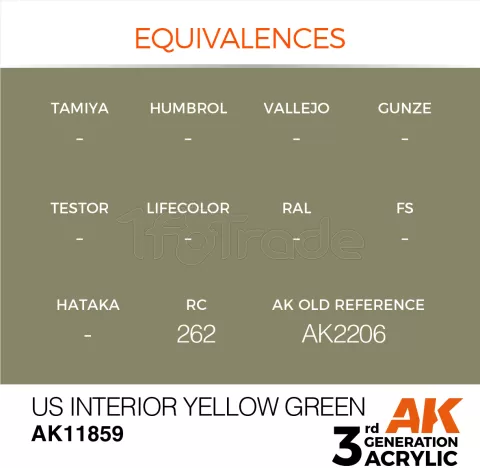 Photo de Ak Interactive  Pot de Peinture - Us Interior Yellow Green