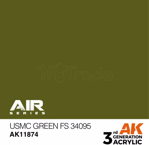 Photo de Ak Interactive  Pot de Peinture - Usmc Green Fs 34095