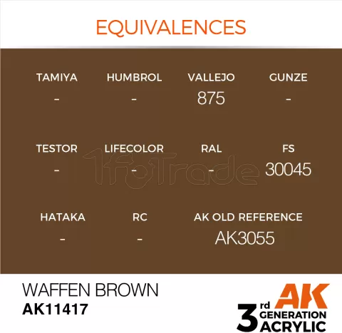 Photo de Ak Interactive  Pot de Peinture - Waffen Brown (17 ml)