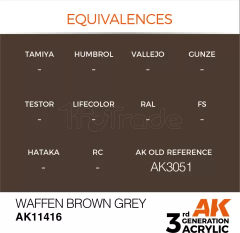 Photo de Ak Interactive  Pot de Peinture - Waffen Brown Grey (17 ml)