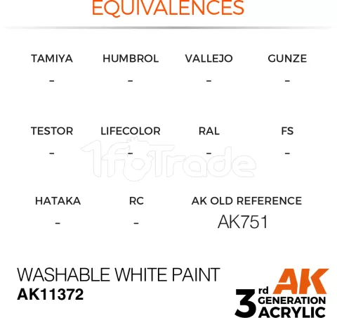 Photo de Ak Interactive  Pot de Peinture - Washable White Paint (17 ml)